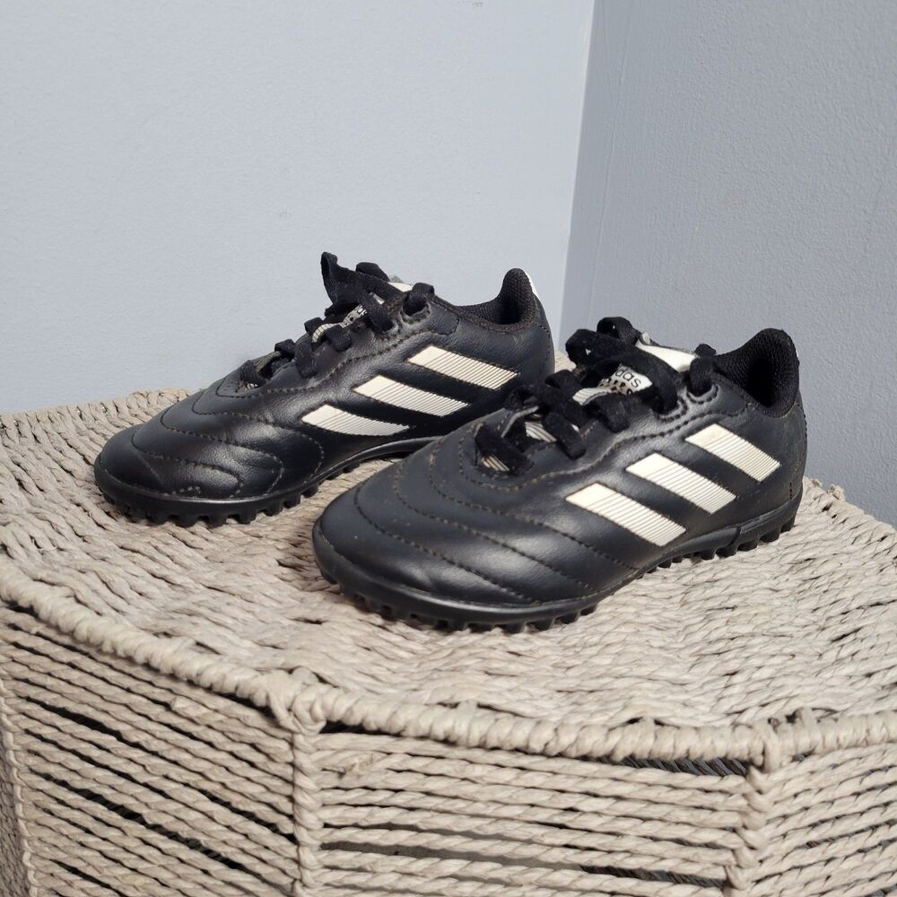 Adidas Goletto Turf Shoe "Black/White" PS Toddler Size 11